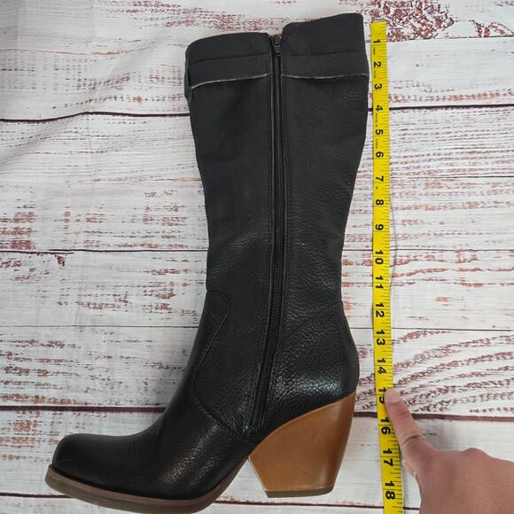 Kork-Ease Black and Brown Heeled Boots - Picture 10 of 11